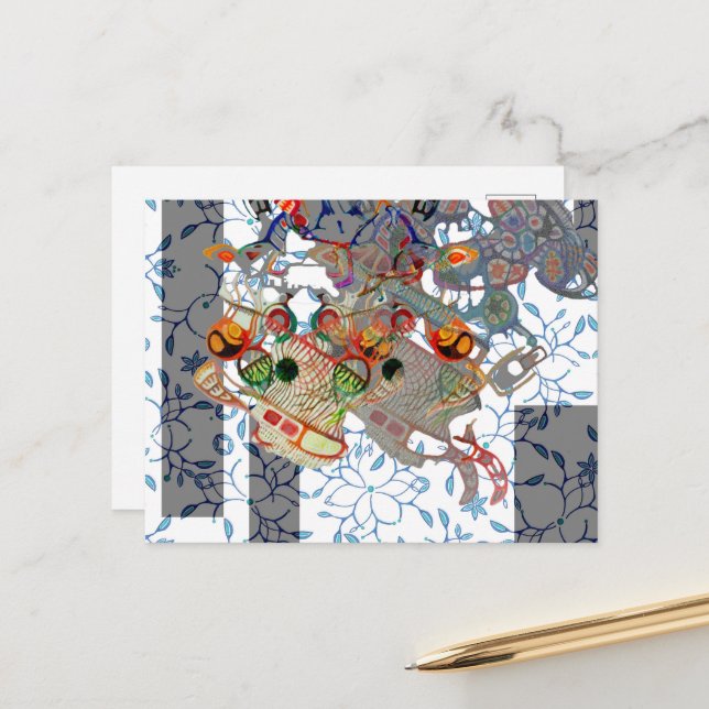 Magie von Grau Postkarte (Vorderseite/Rückseite Beispiel)