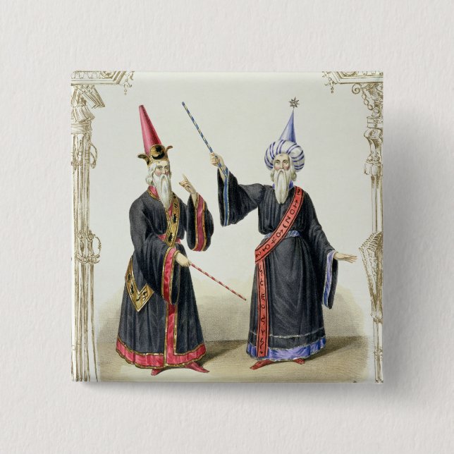Magier am Karneval in Berlin, 1836 (Farbe Button (Vorderseite)