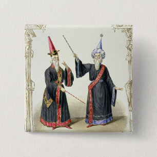 Magier am Karneval in Berlin, 1836 (Farbe Button
