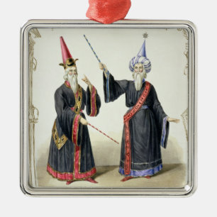 Magier am Karneval in Berlin, 1836 (Farbe Silbernes Ornament