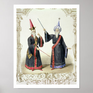 Magier beim Karneval in Berlin, 1836 (Farbe Poster