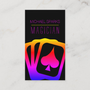 Magier, Casino, Poker, Dealer, Entertainment, Visitenkarte