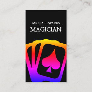 Magier, Casino, Poker, Dealer, Entertainment, Visitenkarte