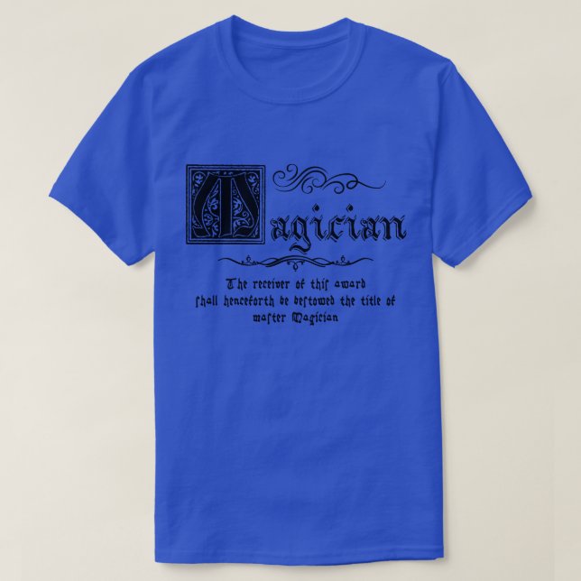 Magier des Mittelalters T-Shirt (Design vorne)