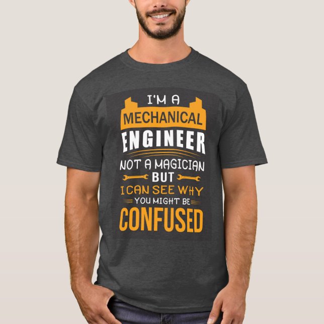 Magier des sehr Niedlichen Maschinenbauingenieurs T-Shirt (Vorderseite)