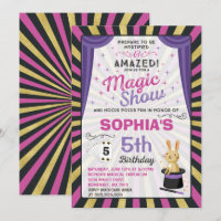 Magier-Geburtstags-Einladungs-magisches Show-Party