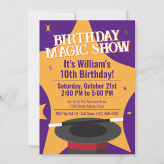 Magier Geburtstagsparty - Presto! Einladung