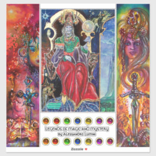 Magier-König, epische Schwerter, Excalibur, Aufkleber