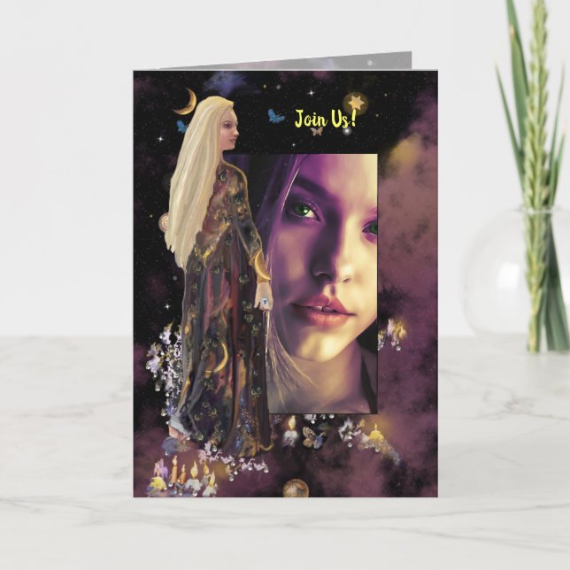 Magier, Schablone! Einladung (Vorderseite)