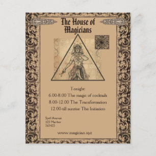 Magier-Tarotkartenkunst personalisierbar Flyer