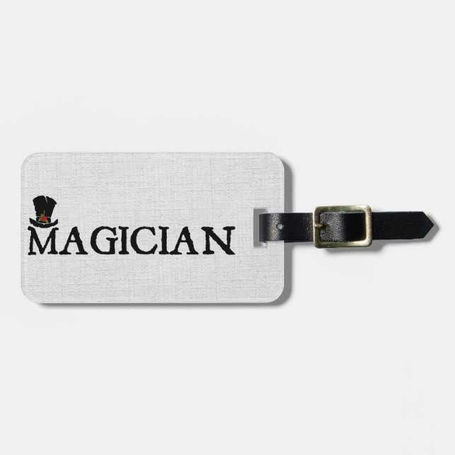 Magier und Hut Gepäckanhänger (Vorderseite horizontal)