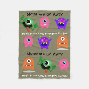 Magisch erschrecken Sie weg Monster Fleecedecke