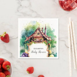 Magisch farbenfrohe Farmer's Market Babydusche Serviette