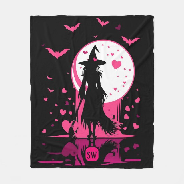 Magisch-gotisch-rosa Herzen ist meine Valentinin H Fleecedecke (Vorderseite)