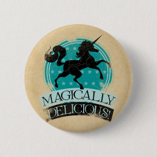 Magisch lecker (Einhornfleisch) Vintage Button