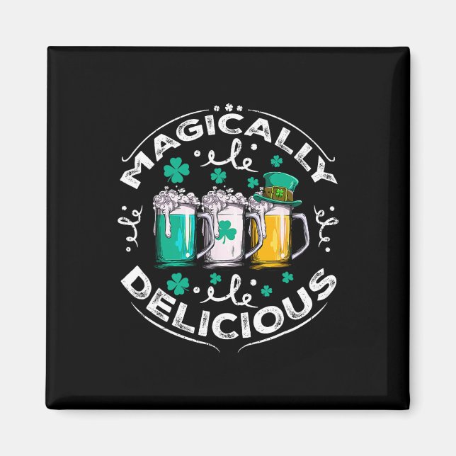 Magisch leckere St. Patricks Day Bier trinken  Magnet (Vorne)