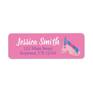 Magisch rosa Lila Horn Unicorn Pferd Mythisch