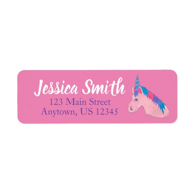 Magisch rosa Lila Horn Unicorn Pferd Mythisch (Vorne)