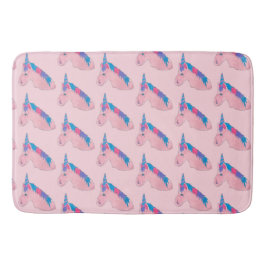 Magisch rosa Lila Mythisches Pferdehorn Einhorndru Badematte