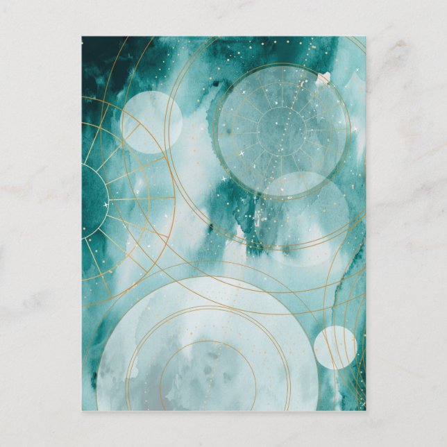 Magische Abschluss-Sterne II Postkarte (Vorderseite)