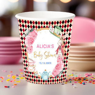 Magische Alice im Wunderland Kinderdusche Tee Part Pappbecher
