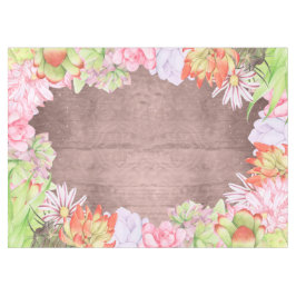 Magische Aquarellsukkulturen braun Tischdecke