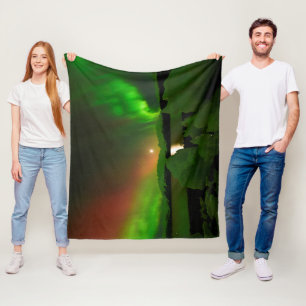 Magische Aurora Fleecedecke
