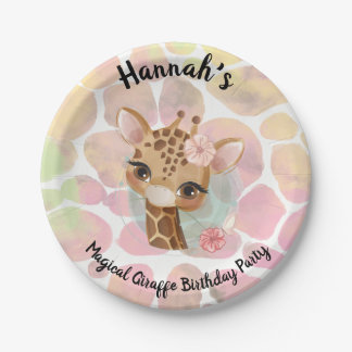Magische Babygiraffe Pappteller