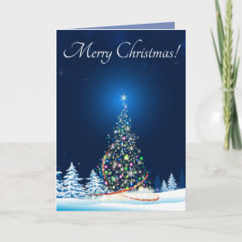 Magische Baum-Weihnachtskarte Feiertagskarte
