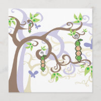 Magische Baum-Zwillings-Mädchen-Jungen-Erbsen in