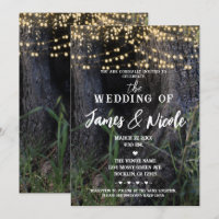 Magische Bäume Wald Fairy Sparkle Lichter Hochzeit