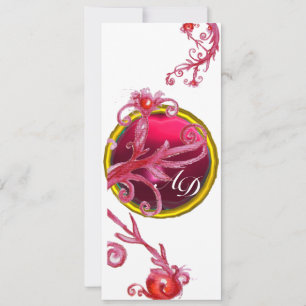 MAGISCHE BEEREN 4, MONOGRAMM blau aquamarin Einladung