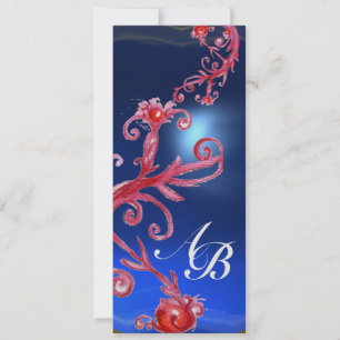 MAGISCHE BEEREN 4, MONOGRAMM roter Saphir-Eis Einladung