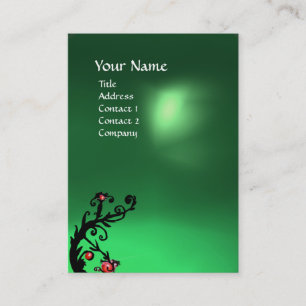 MAGISCHE BEEREN GRÜNER JADE*GEM MONOGRAMM VISITENKARTE