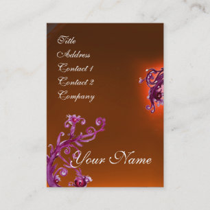 MAGISCHE BEEREN MONOGRAMM lila rot orange Visitenkarte
