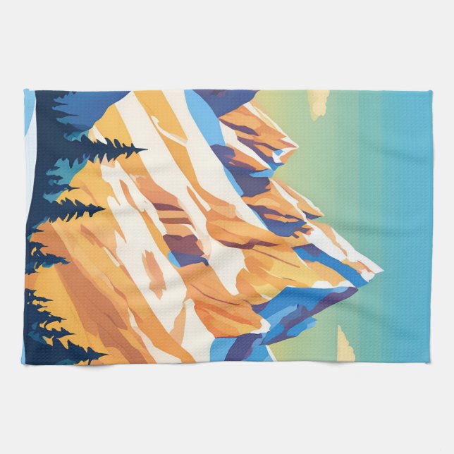 Magische Berge Geschirrtuch (Horizontal)