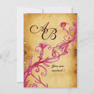 MAGISCHE BERRIES MONOGRAM-Wachssiegel Pergament r Einladung