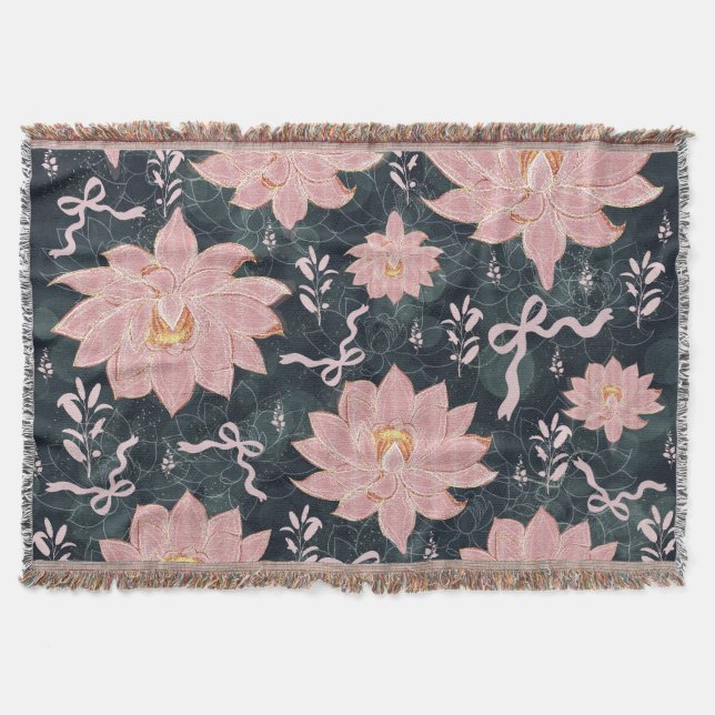 Magische Blumen mit Glitter-Design  Decke (Vorderseite)