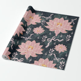 Magische Blumen mit Glitter-Design  Geschenkpapier