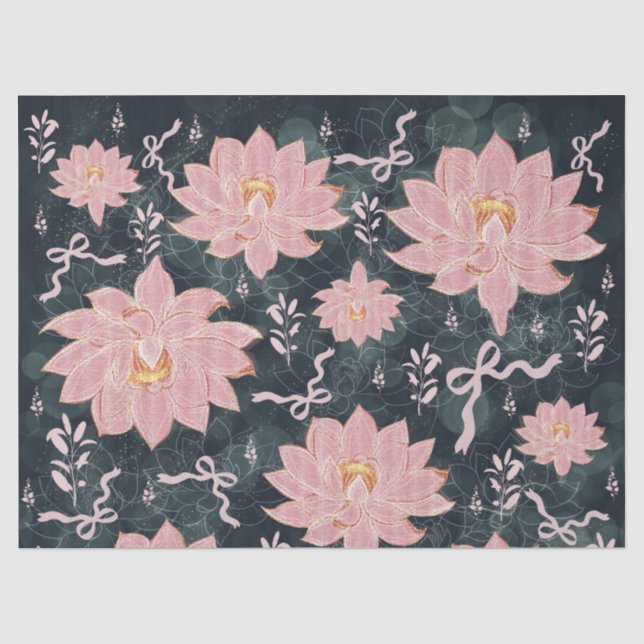 Magische Blumen mit Glitter-Design  Seidenpapier (Vorderseite)