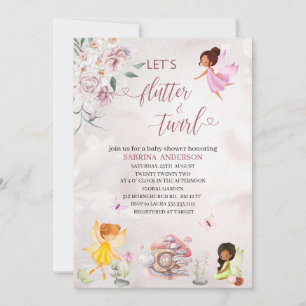 Magische Blumengebäck Princess Babydusche Invita Einladung
