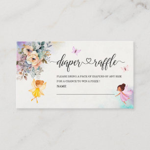 Magische Blumenzähne Princess Babydusche Windeln Begleitkarte