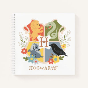 Magische Blüten HOGWARTS™-Wappen Notizbuch