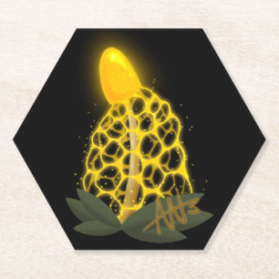 Magische Bridal Veil Funkelnd Gelbes Pilz Untersetzer