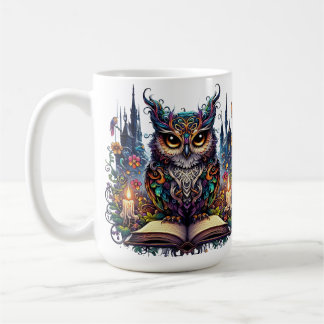 Magische Bücher-Eule Kaffeetasse