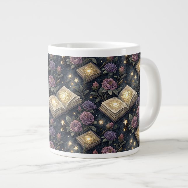 Magische Bücher Jumbo-Tasse (Vorderseite Rechts)