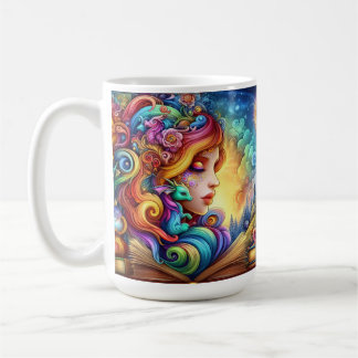 Magische buchliebende Elfen- und Babydrachen-Fanta Kaffeetasse