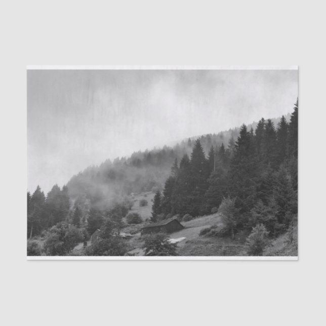 Magische, coole Natur im Nebel Seidenpapier (Vorderseite)