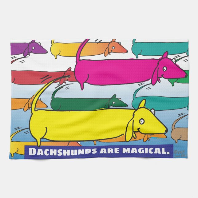Magische Dackeln Handtuch (Horizontal)