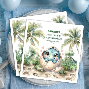 Magische Dino-Baby-Party bald schlüpfend Name Serv Serviette